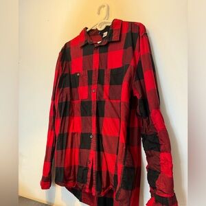 Plaid red black checkered HM